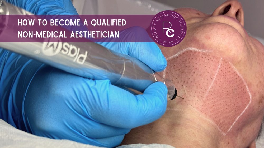 plasma pen on neck - how to become a qualified non medical aesthetician