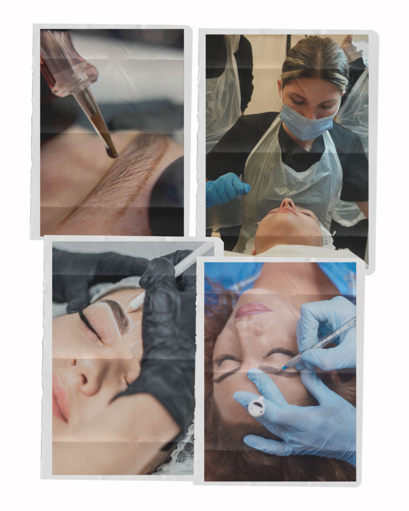 microblading collage