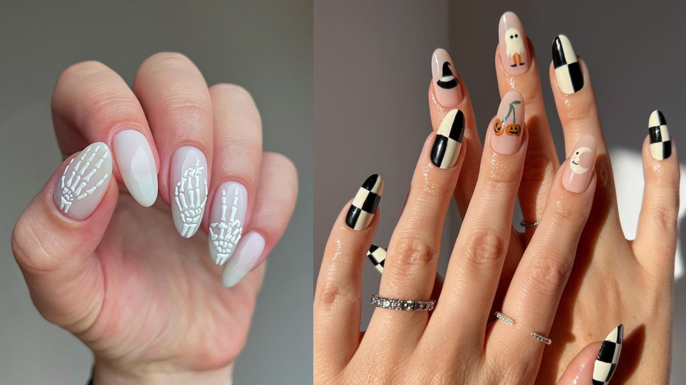 CoolNail Classic Black White Drawing Stiletto False Nails Designs Medium  Long Fake Nail Manicure Artificial Nails Tips Free Glue Sticker :  Amazon.in: Beauty