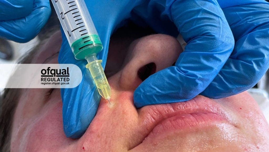 mesotherapy injection on cheeks