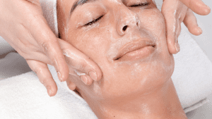 a professional facial treatment