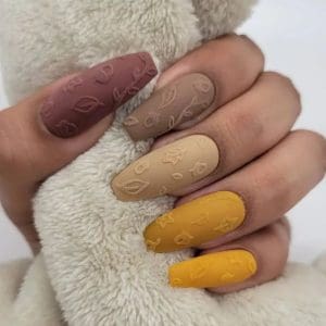 matte fall nails