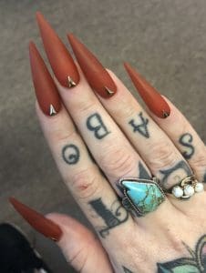 matte stiletto nails